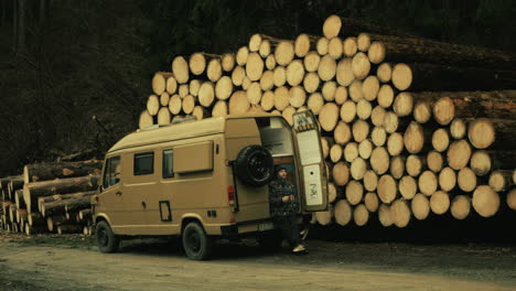 van life in the forest