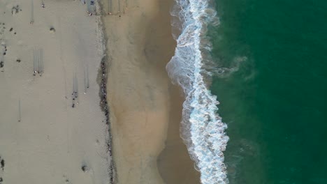 Vista-Aérea-De-La-Playa-De-Bacocho:-Vista-Aérea-Del-Santuario-De-Tortugas-Desde-Un-Dron,-Puerto-Escondido-Oaxaca-México