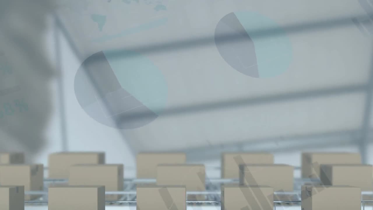 창고에 대한 컨베이어 벨트에 있는 여러 배달 상자에 대한 통계 데이터 처리