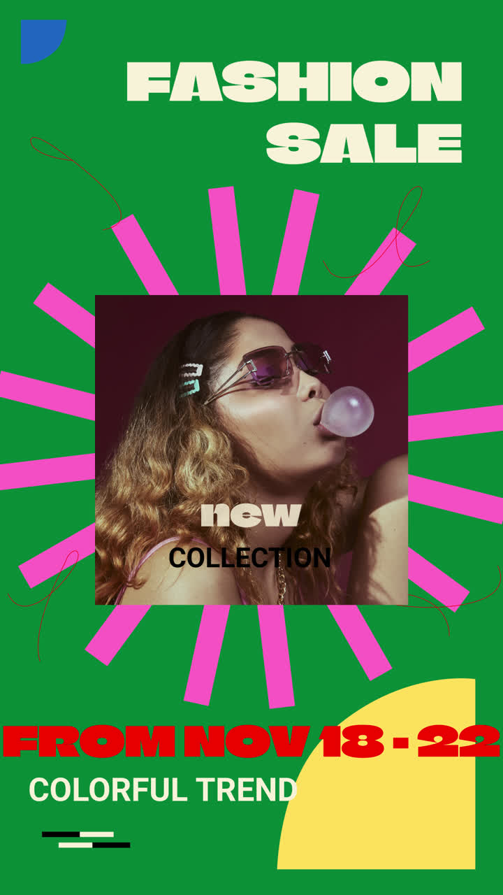 Vibrant Fashion Sale and New Collection Advertisement