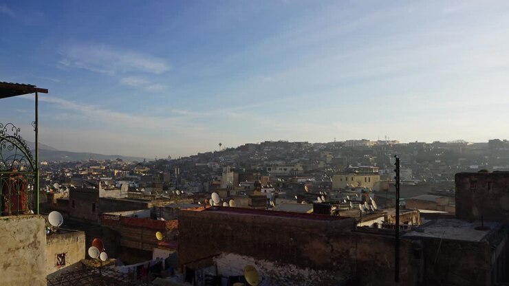 Vecchia Medina a Fes all'alba, Marocco, timelapse