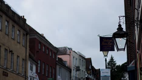 historic buildings and street lamp in arundel