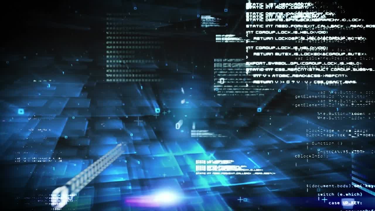 Animation of binary coding and data processing