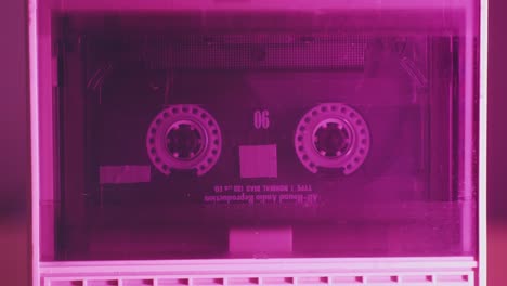 pink cassette tape
