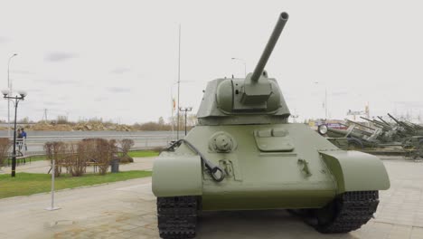 soviet t-34 tank at an outdoor museum