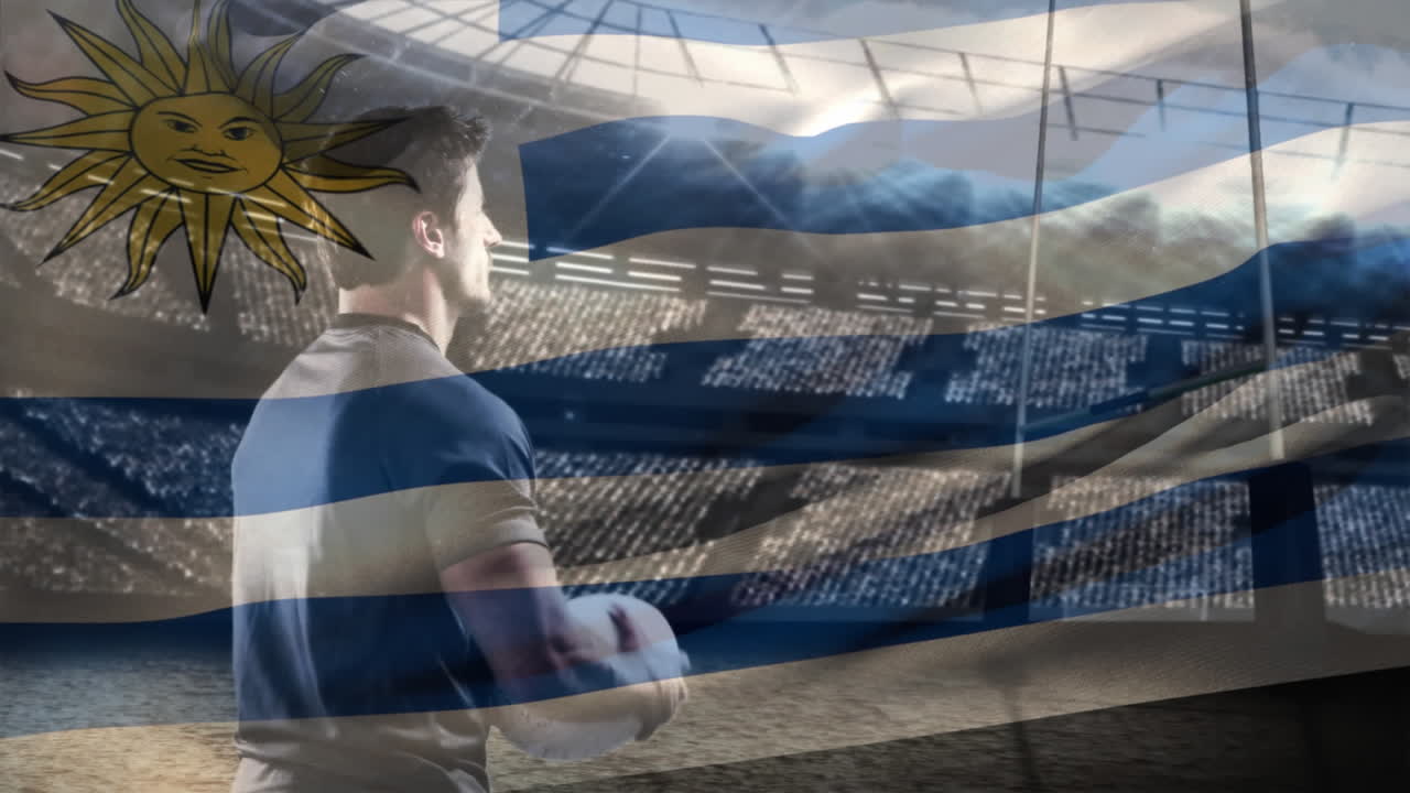 ⁇ 볼을 들고 있는 럭비 선수