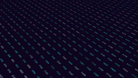 matrix pattern with neon numbers on black space