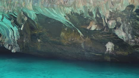 tropical cave and turquoise water