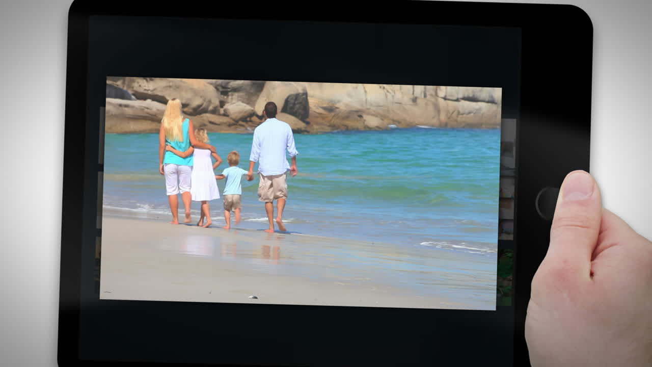 Tabletcomputer viser familier
