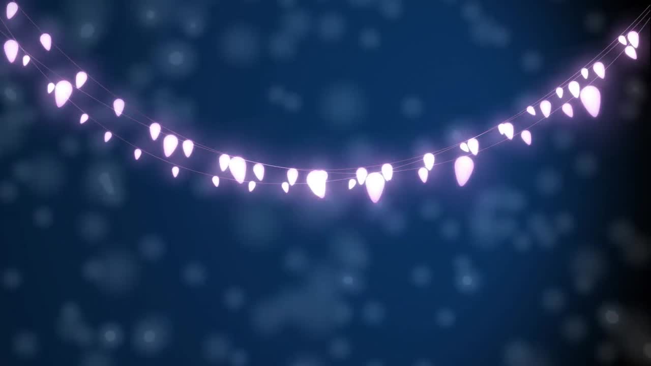 animación de luces de navidad sobre fondo marino