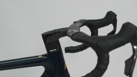close-up of vision handlebars and stem on a road bicycle