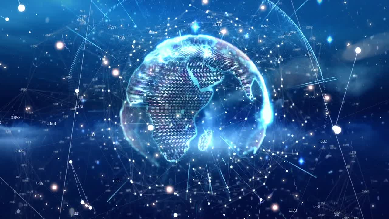 은하의 디지털로 생성된 비디오