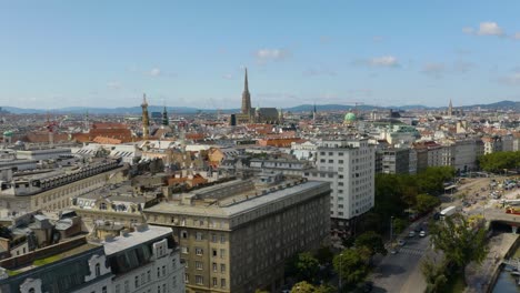 amazing aerial view of vienna, austria skyline on summer day