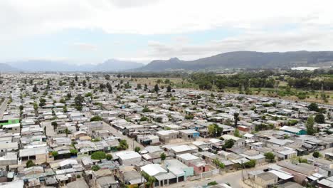 a drone shot of a township in paarl