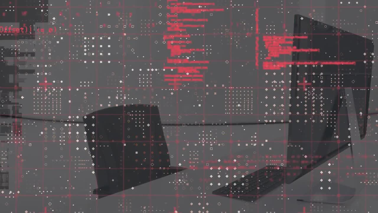 animación del procesamiento de datos y la oficina sobre las formas