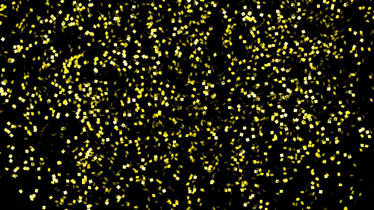 Confetti falling on the black background