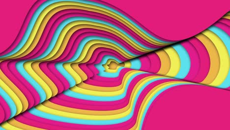 animación de la formación circular colorida