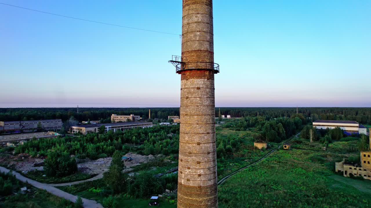 Exploring an abandoned industrial site in Latvia from above