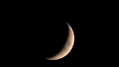 crescent moon close up shot