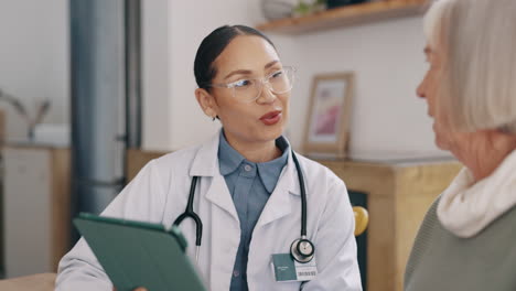 Doctor,-Mujer-Mayor-Y-Tableta-Para-Medicare.