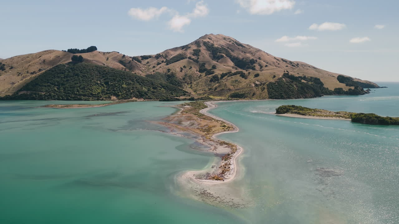 Coastal Landscape of a Bay with Mountains and Islands