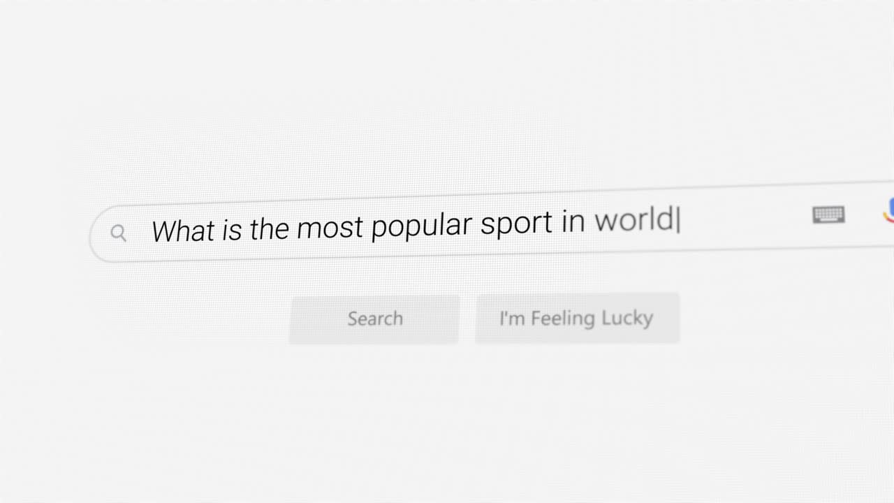 Searching for What is the most popular sport in world? on Internet browser