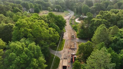 forest park road being pulled apart for repaving