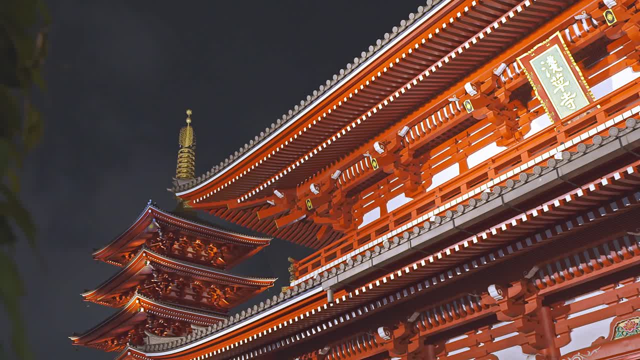 templo sensei-ji asakusa tokio por la noche
