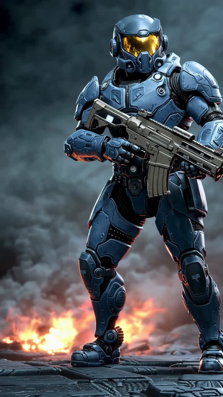 Halo Spartan Warrior in Action