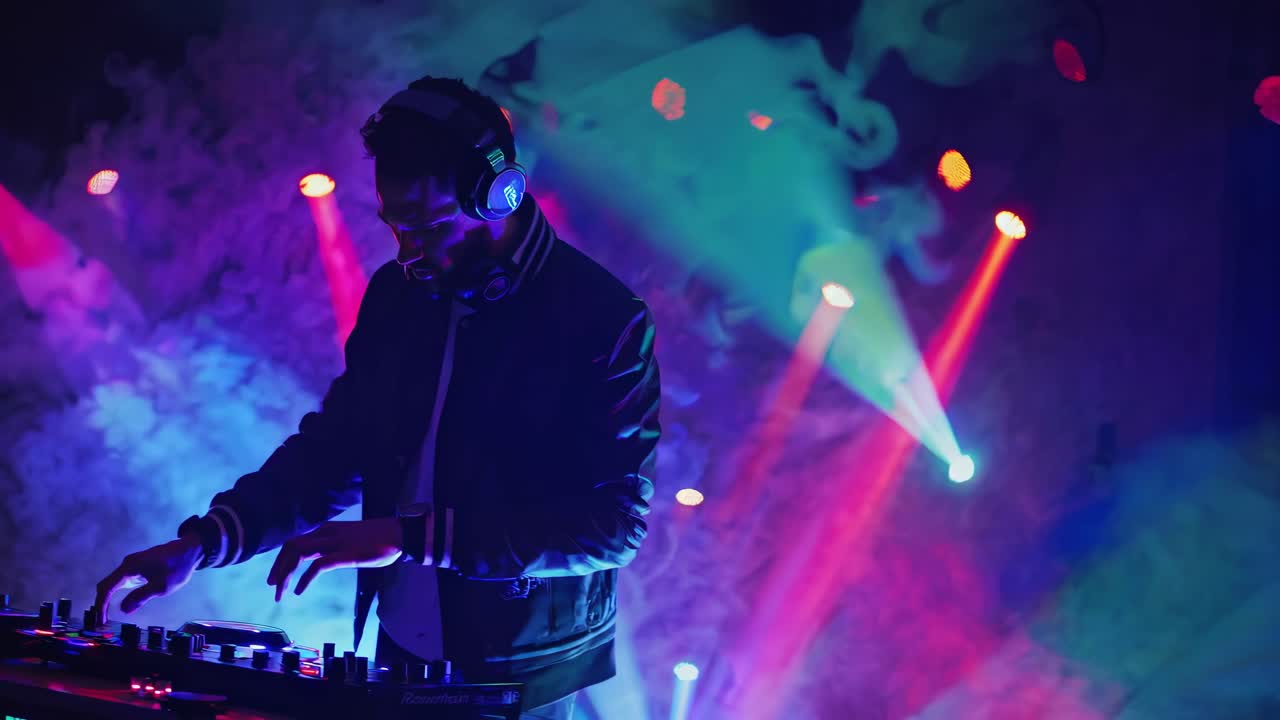 actuación de dj en un club nocturno