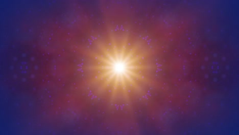 kaleidoscopic loopable animated background with dynamic shifting patterns, cyber mandala flower, radiating glowing light - abstract design, hypnotic visual effect - creative or psychedelic themes