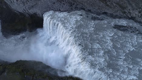 aerial view of godafoss waterfall in iceland