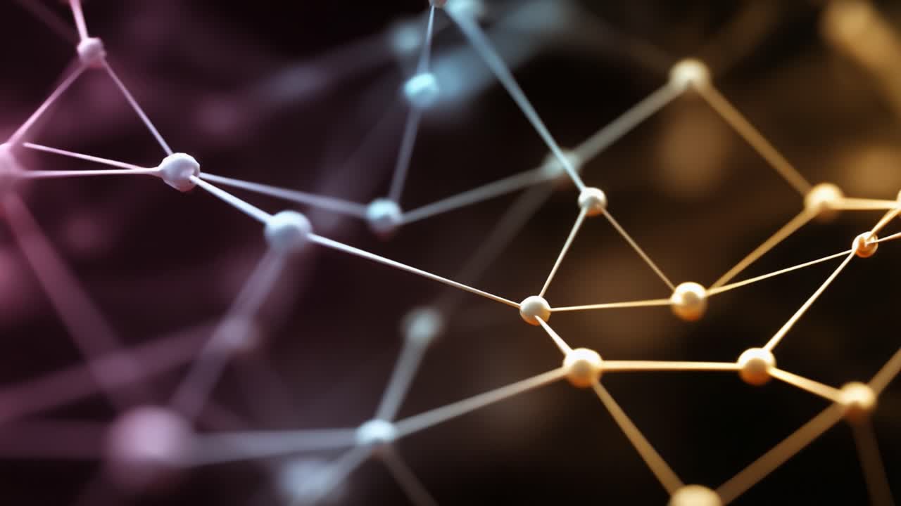 Exploring Complex Networks: A Stunning Visualization of Interconnected Nodes and Edges in Abstract Digital Art Representing Data Structures and Relationships