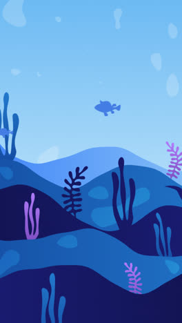 underwater scene with coral and fish