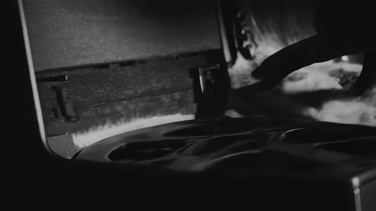 Vintage Film Projector and Black and White Ship Image