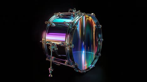 colorful iridescent bass drum