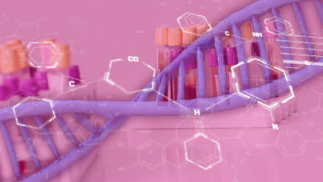 Animation-of-dna-strand-and-scientific-data-processing