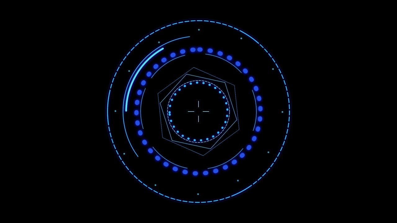Animated Blue Circular HUD Interface Element