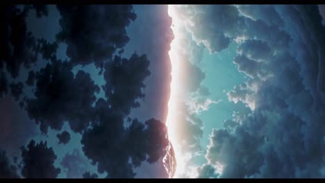cielo dramático con nubes y luz solar