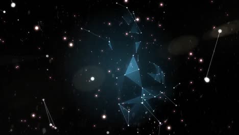 animation of network of connections, data processing, scope scanning