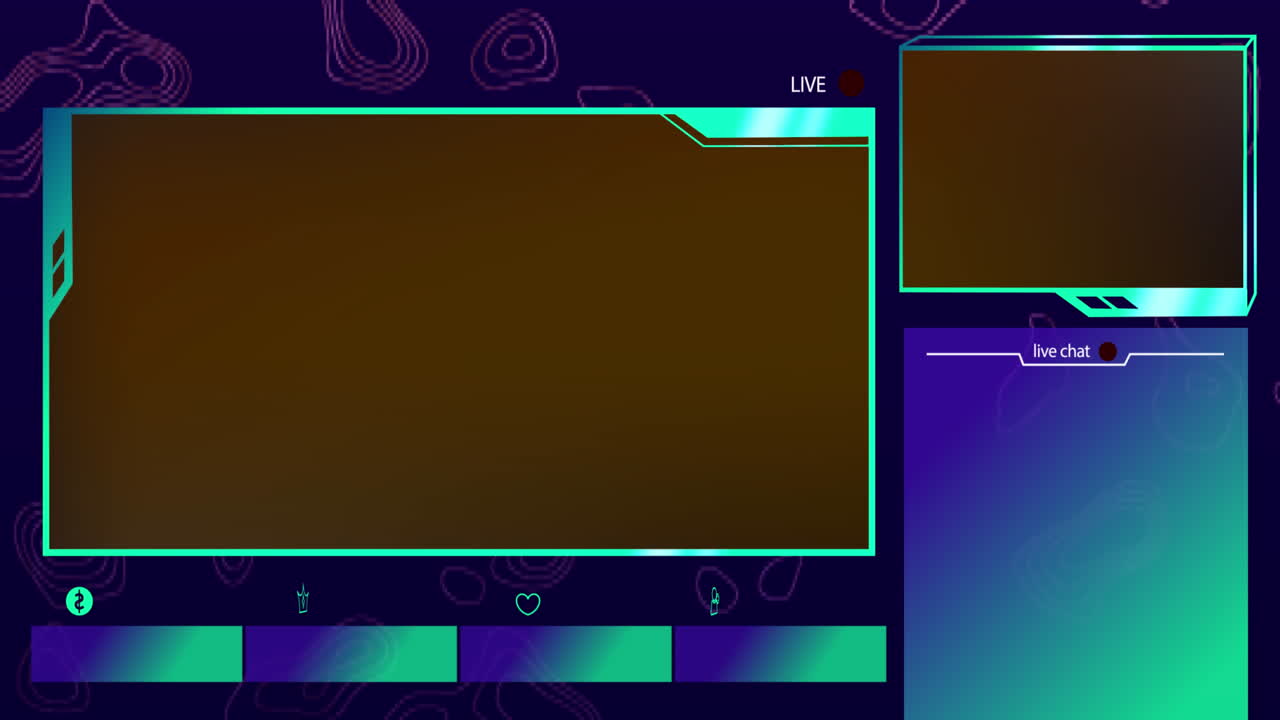 animación de la interfaz con el procesamiento de datos frente a la topografía sobre fondo azul