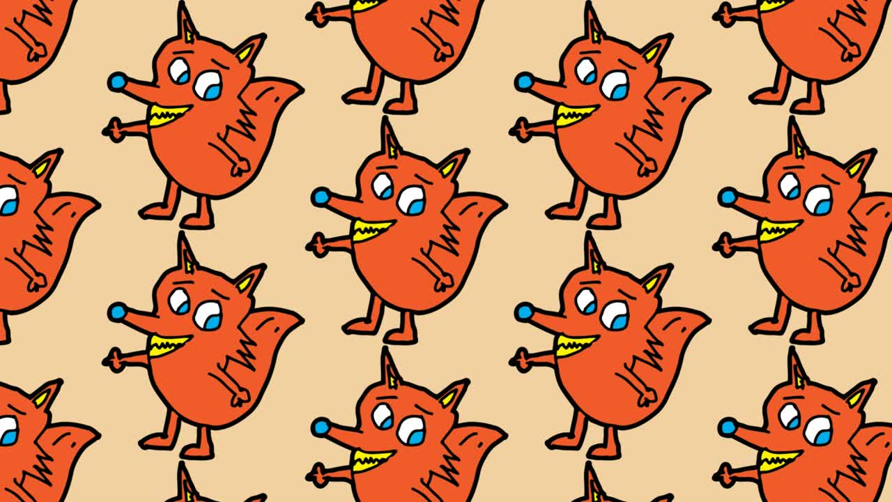 kids drawing pop art seamless background with theme of ferret