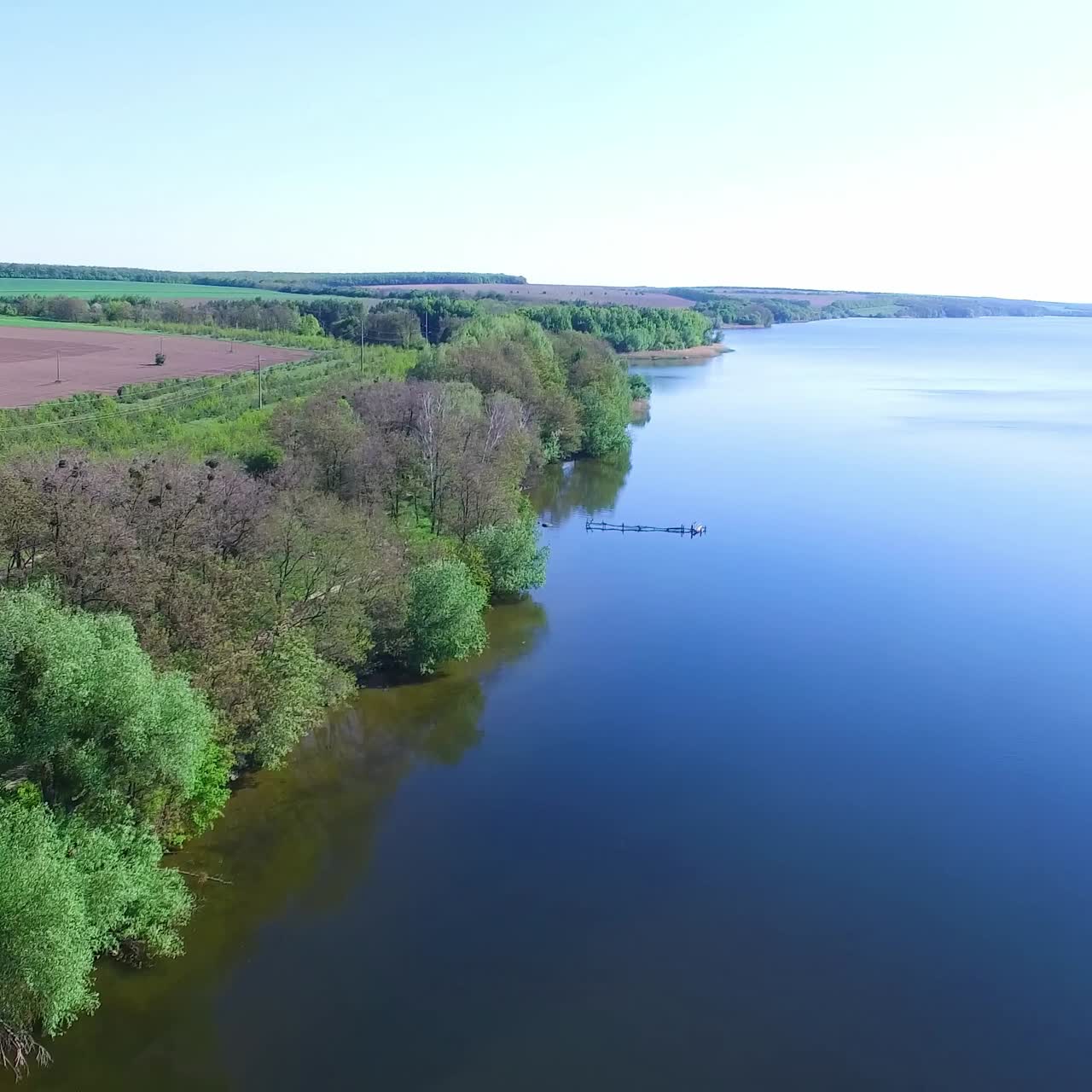 View of river landscape