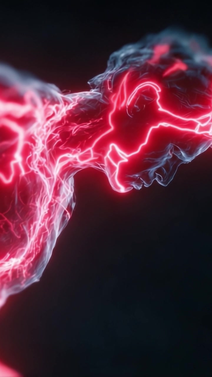 En elektrifiserende visualisering av menneskeformen som viser levende energi og dynamisk bevegelse, illustrerer samspillet mellom lys og skygge, og fanger dyp dybde og intensitet