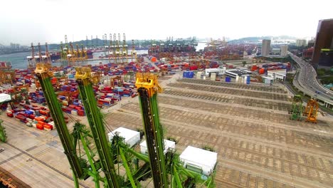 Aerial-view-of-cargo-containers