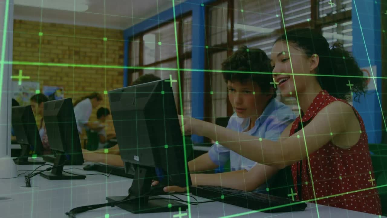 Animation of data processing over diverse students using computer