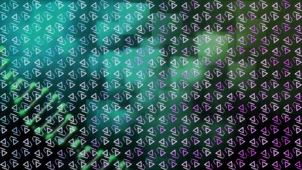 Animation of pattern with dna strand spinning