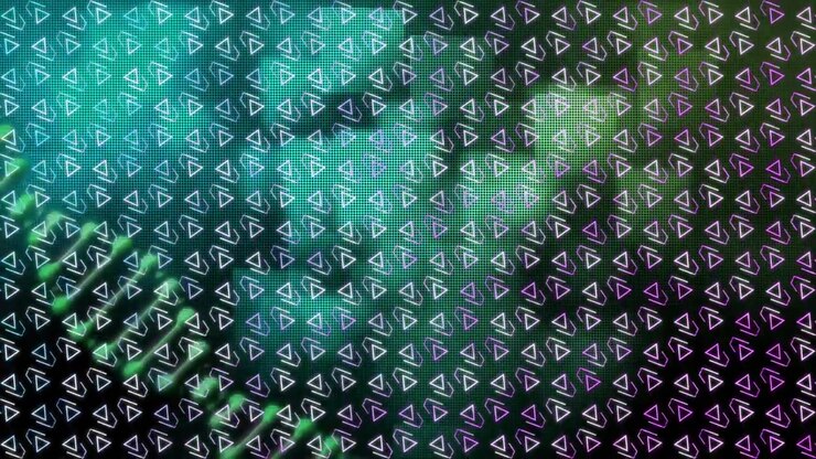 Animation of pattern with dna strand spinning