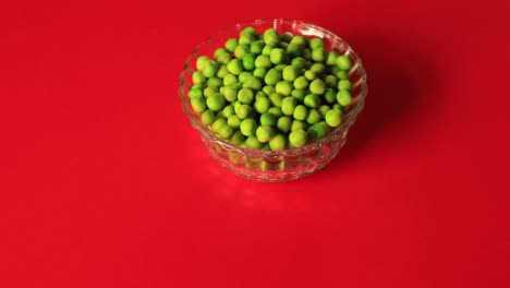 green pleas placed on a red background