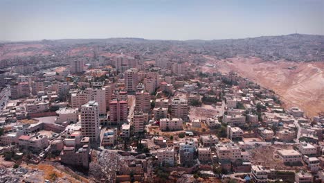 arab west bank town al-azariya aerial view